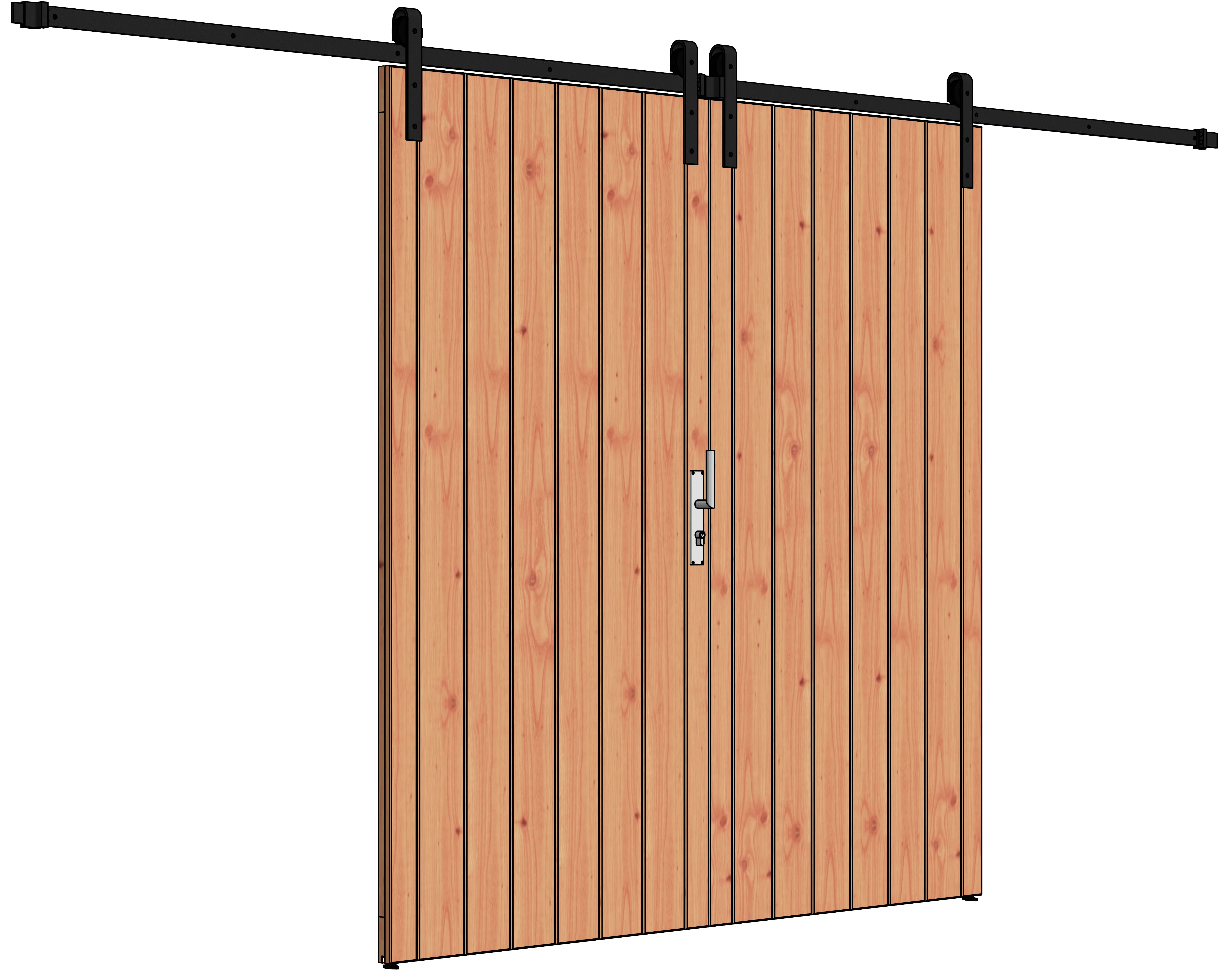 Trendhout Schuifdeur Dubbel 196 x 195 cm - Afbeelding 1